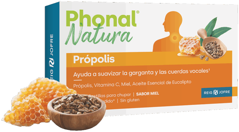 Phonal® Natura Própolis sabor Miel - Pastillas para chupar